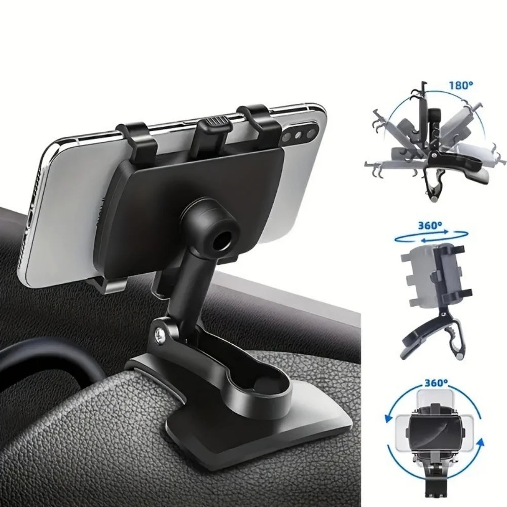 Universal Car Phone Mount — 360° Rotation, Fits All Phones | UK Stock