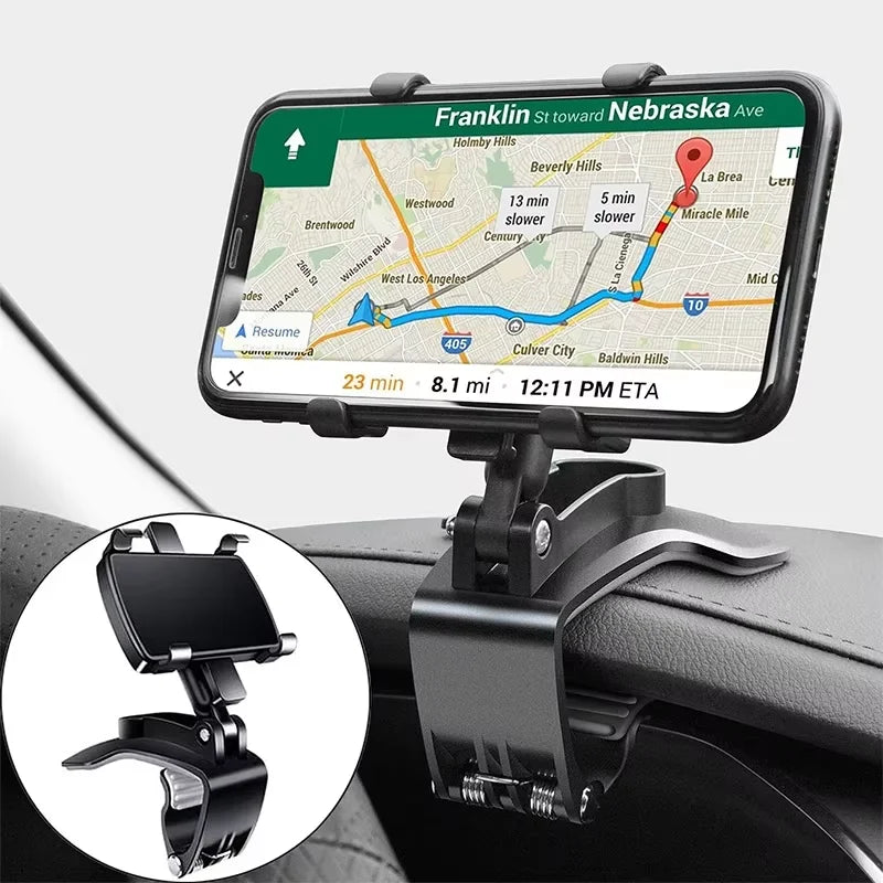 Universal Car Phone Mount — 360° Rotation, Fits All Phones | UK Stock