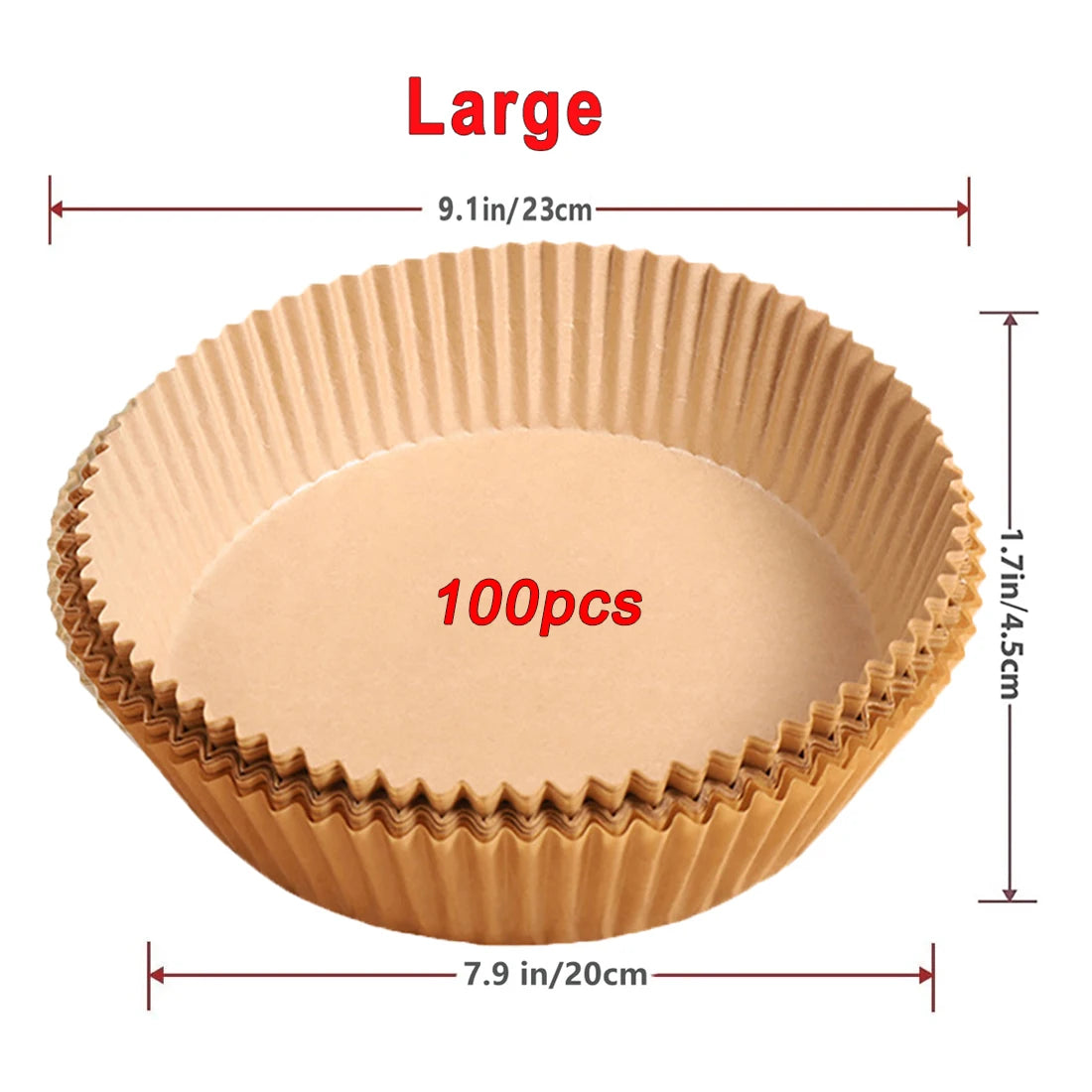 Air Fryer Liners 20cm — Non-Stick, Disposable Paper | UK Stock