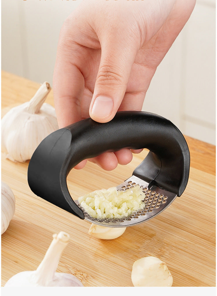 Stainless Steel Garlic Press & Crusher — Easy Squeeze | UK Stock