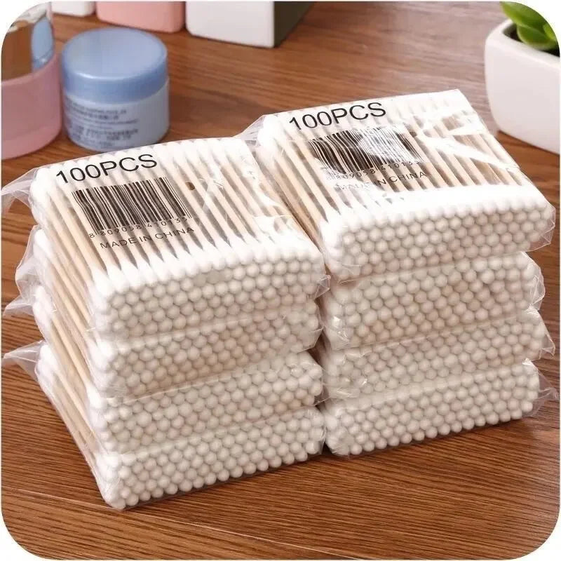 Bamboo Cotton Swabs — Eco-Friendly, 100/200 Pack | UK Stock