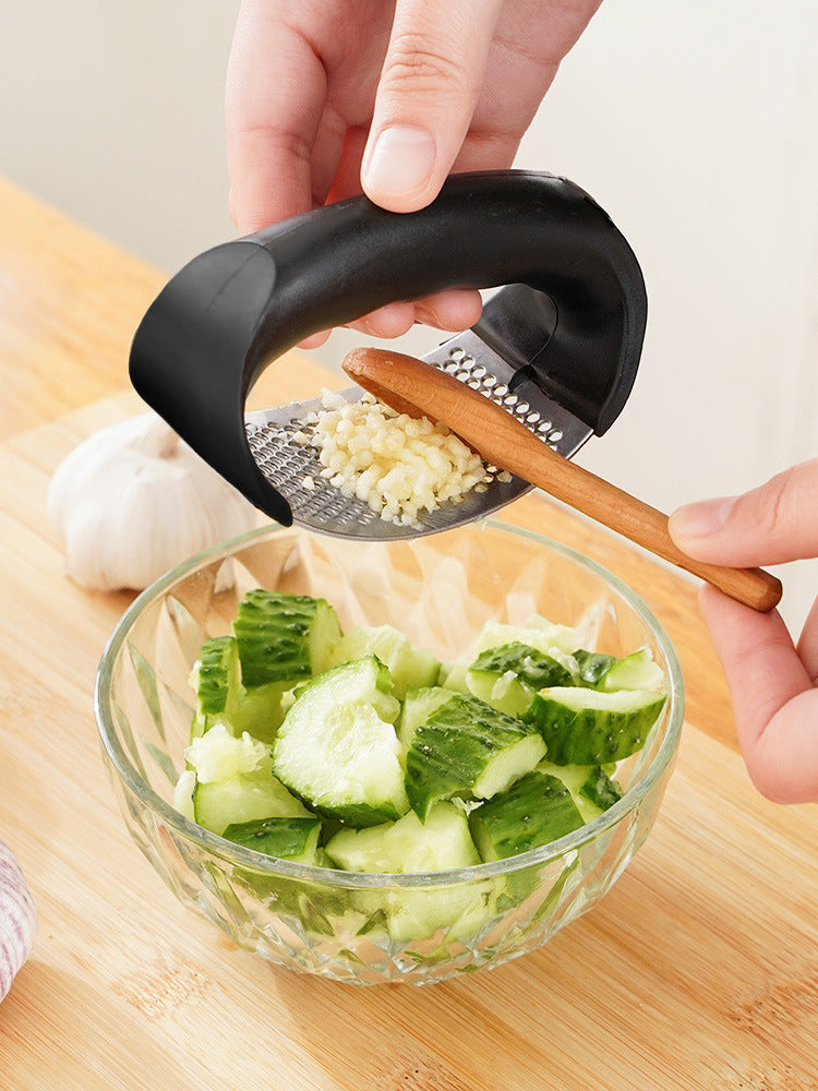 Stainless Steel Garlic Press & Crusher — Easy Squeeze | UK Stock