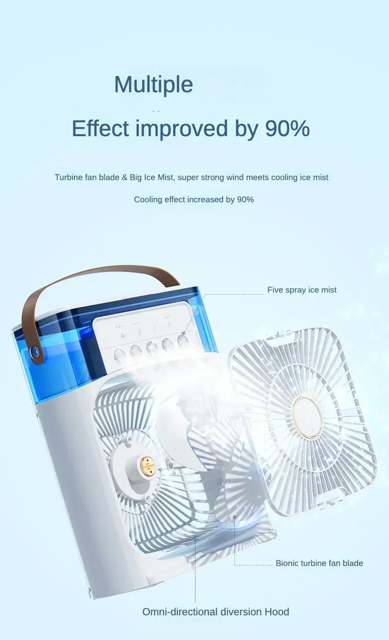 Super Cooling Desktop Air Cooler — 3-in-1 Portableree USB Fan | UK Stock