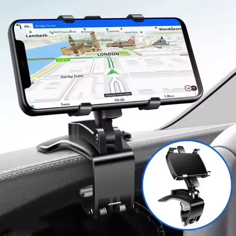Universal Car Phone Mount — 360° Rotation, Fits All Phones | UK Stock
