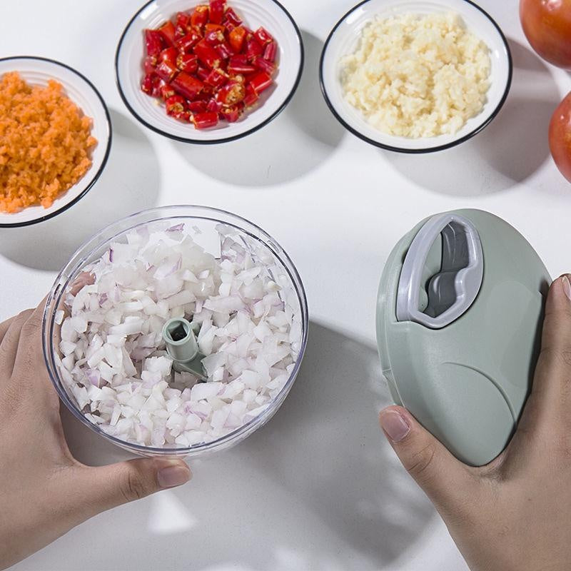 Manual Food Chopper — Hand Pull Cutter for Meat, Vegetables, Garlic & Herbs | UK Stock