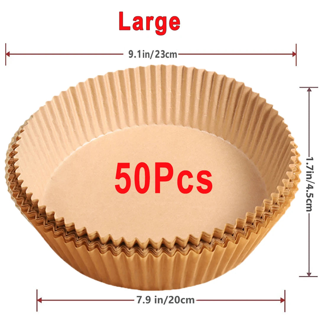 Air Fryer Liners 20cm — Non-Stick, Disposable Paper | UK Stock