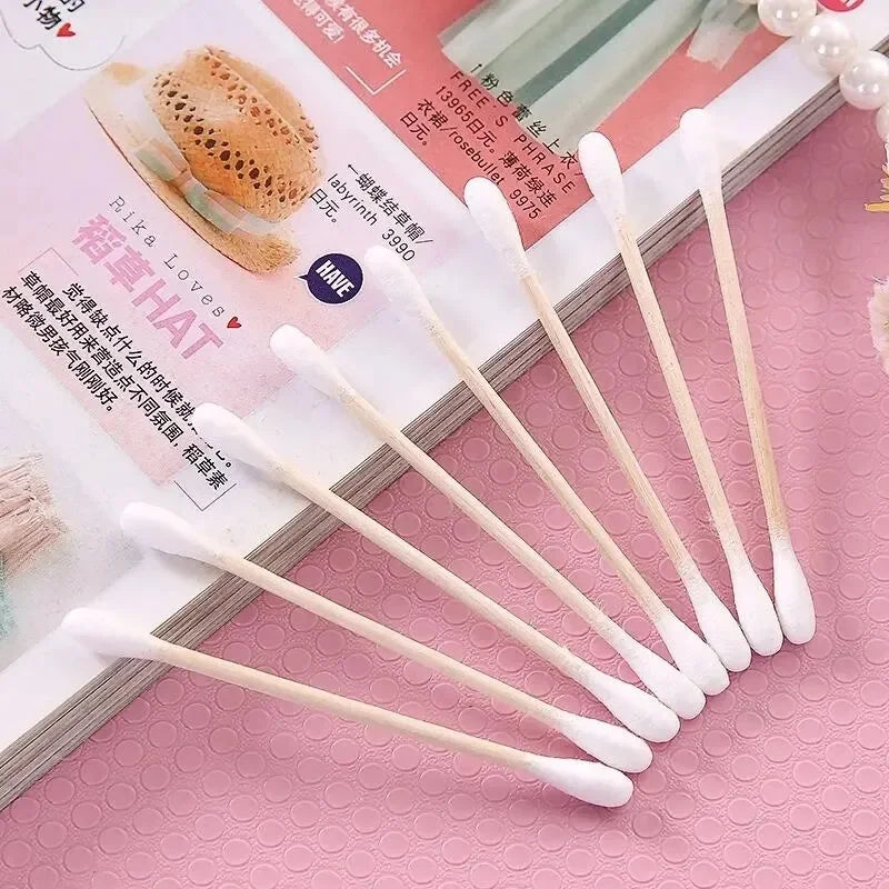 Bamboo Cotton Swabs — Eco-Friendly, 100/200 Pack | UK Stock