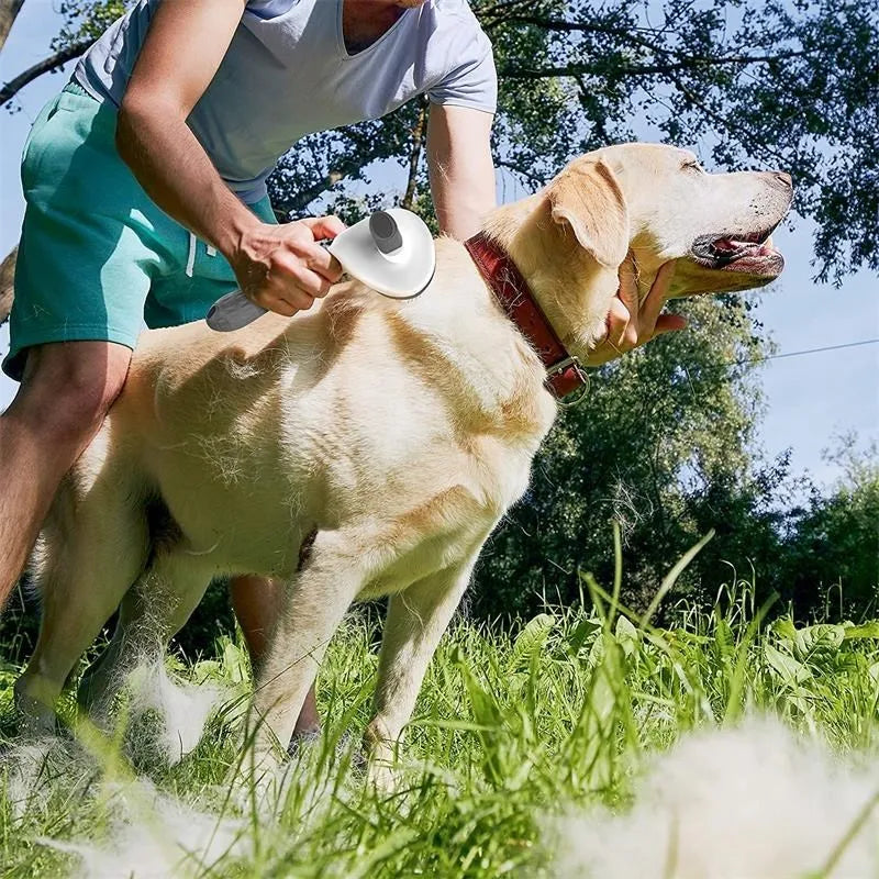 Self-Cleaning Pet Grooming Brush — Deshedding Tool for Dogs & Cats | UK Stock