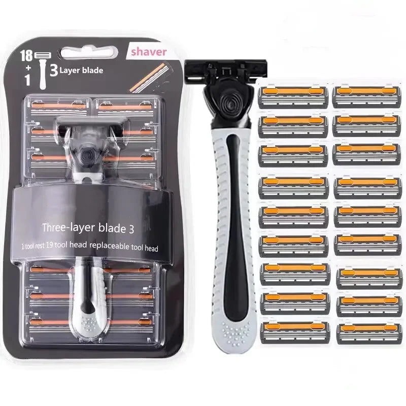 Men’s 3-Blade Razor — Premium Shaving System | UK Stock