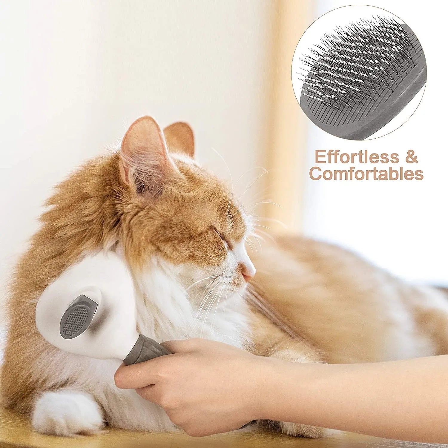 Self-Cleaning Pet Grooming Brush — Deshedding Tool for Dogs & Cats | UK Stock