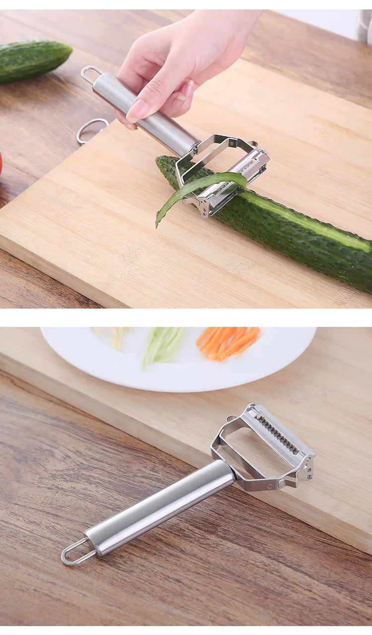 Stainless Steel Vegetable Peeler — 2-in-1 / 4-in-1 Multi-Function Tool | UK Stock