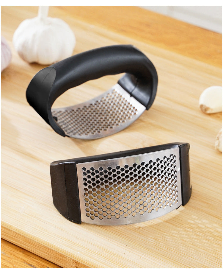 Stainless Steel Garlic Press & Crusher — Easy Squeeze | UK Stock