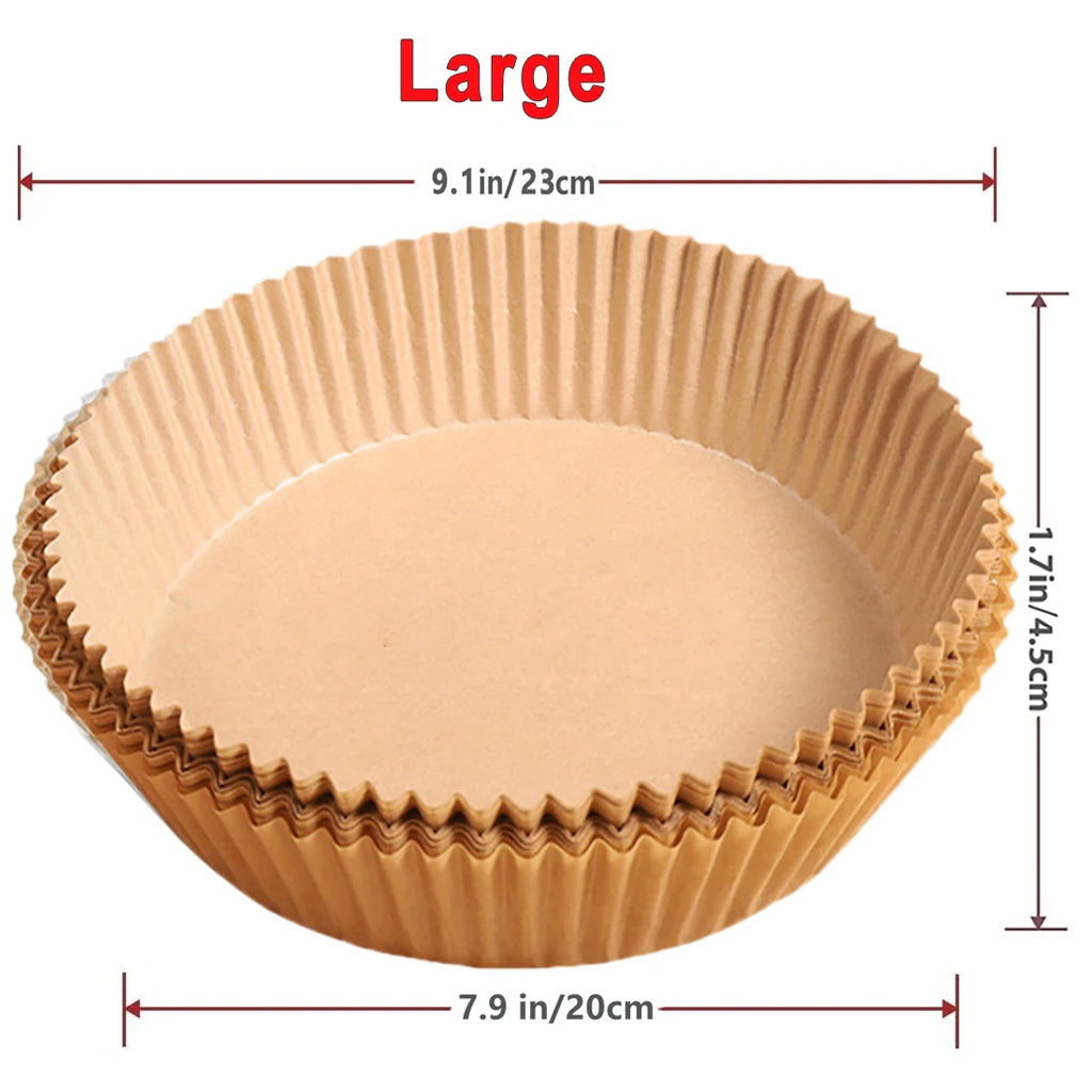 Air Fryer Liners 20cm — Non-Stick, Disposable Paper | UK Stock
