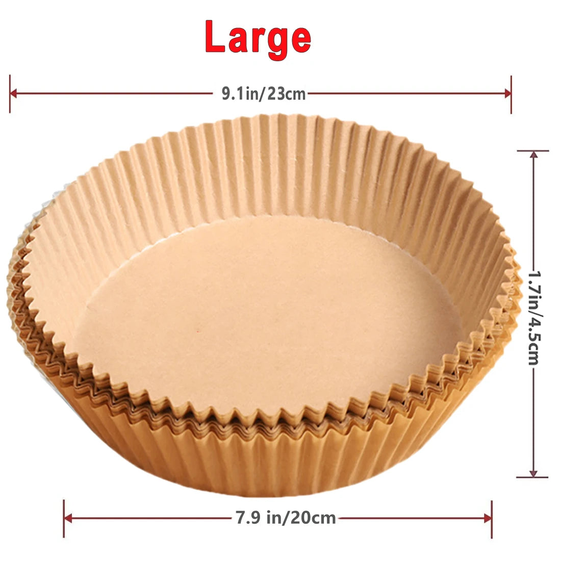 Air Fryer Liners 20cm — Non-Stick, Disposable Paper | UK Stock