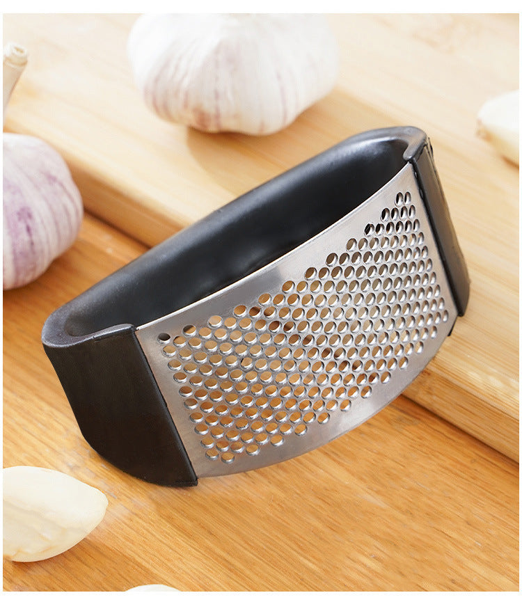Stainless Steel Garlic Press & Crusher — Easy Squeeze | UK Stock