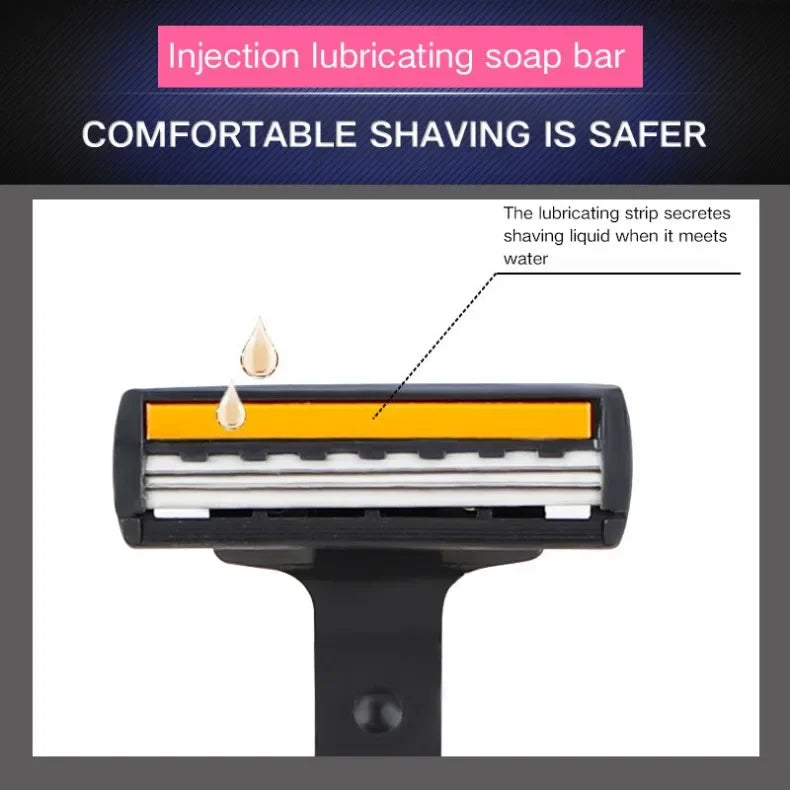 Men’s 3-Blade Razor — Premium Shaving System | UK Stock