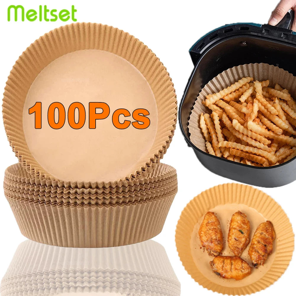 Air Fryer Liners 20cm — Non-Stick, Disposable Paper | UK Stock