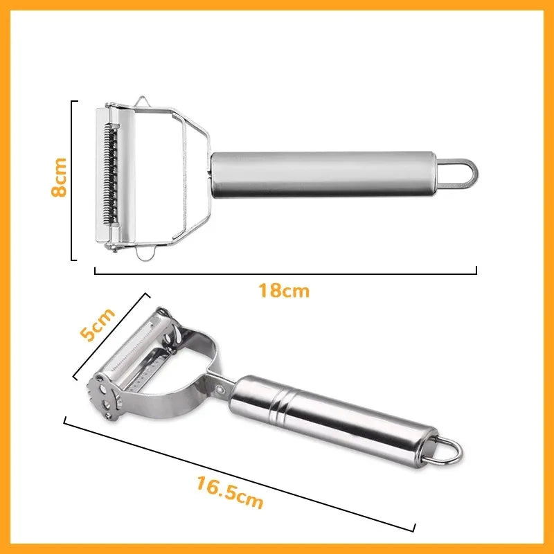 Stainless Steel Vegetable Peeler — 2-in-1 / 4-in-1 Multi-Function Tool | UK Stock