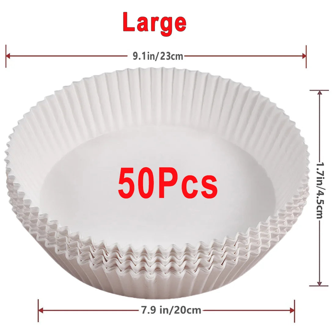 Air Fryer Liners 20cm — Non-Stick, Disposable Paper | UK Stock