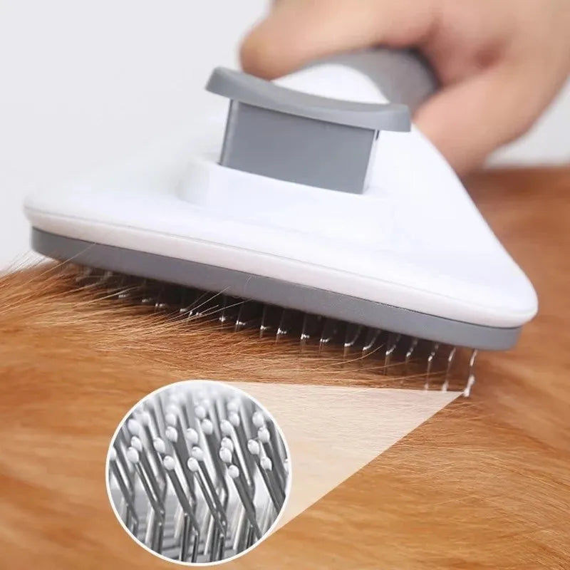 Self-Cleaning Pet Grooming Brush — Deshedding Tool for Dogs & Cats | UK Stock