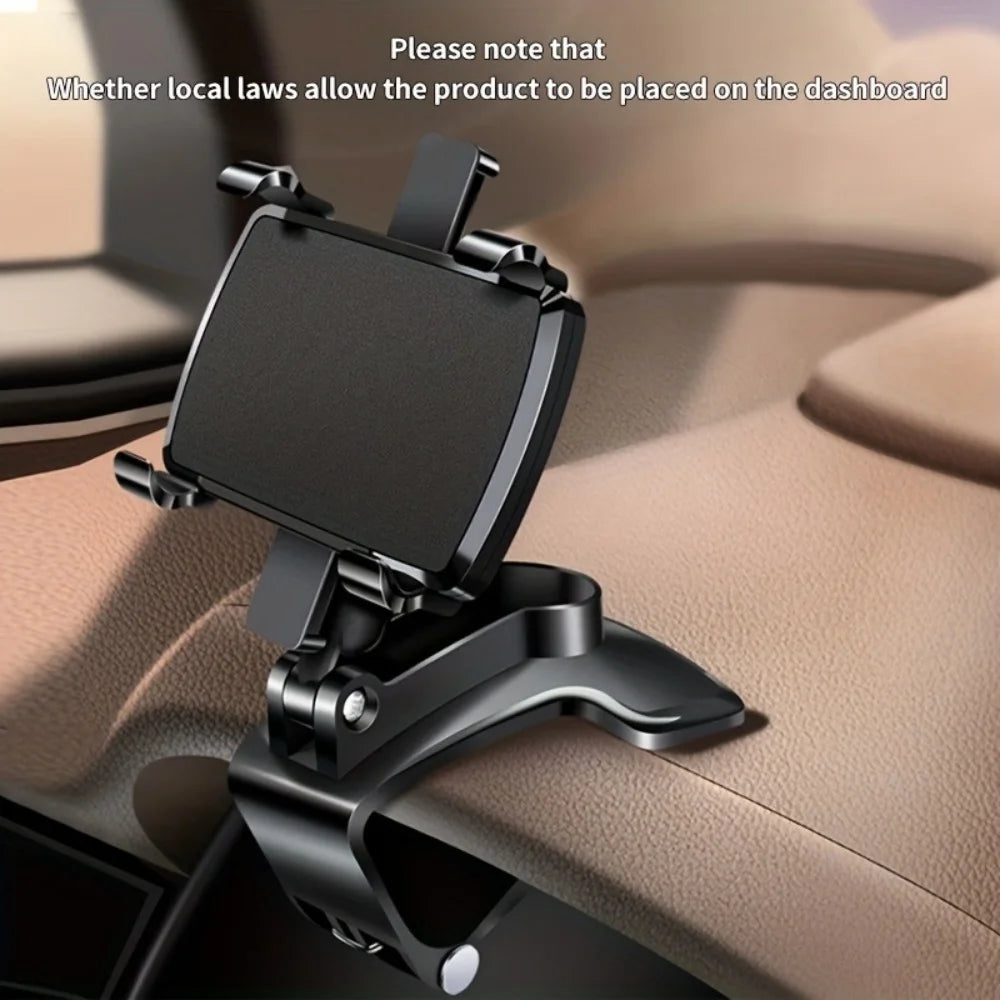 Universal Car Phone Mount — 360° Rotation, Fits All Phones | UK Stock