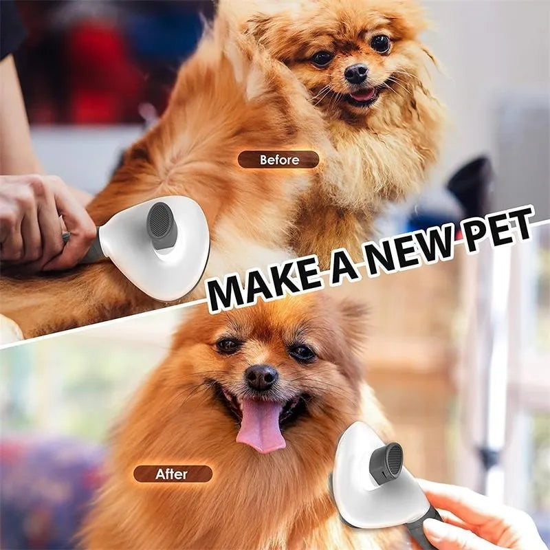 Self-Cleaning Pet Grooming Brush — Deshedding Tool for Dogs & Cats | UK Stock
