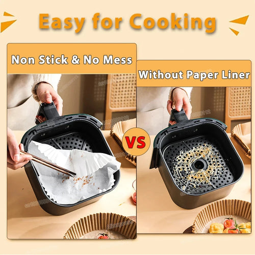 Air Fryer Liners 20cm — Non-Stick, Disposable Paper | UK Stock