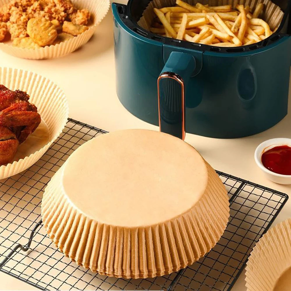 Air Fryer Liners 20cm — Non-Stick, Disposable Paper | UK Stock