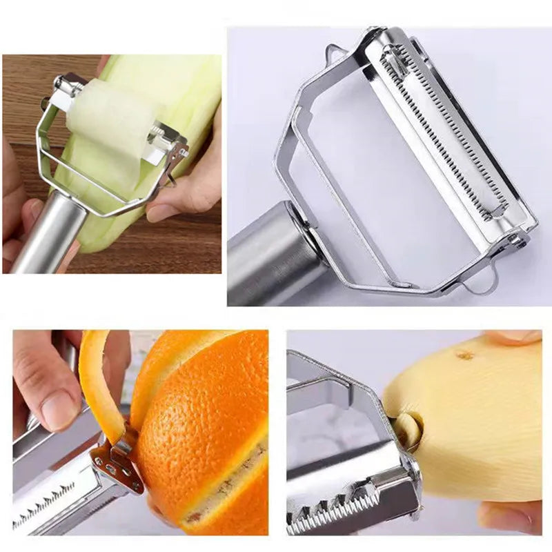 Stainless Steel Vegetable Peeler — 2-in-1 / 4-in-1 Multi-Function Tool | UK Stock