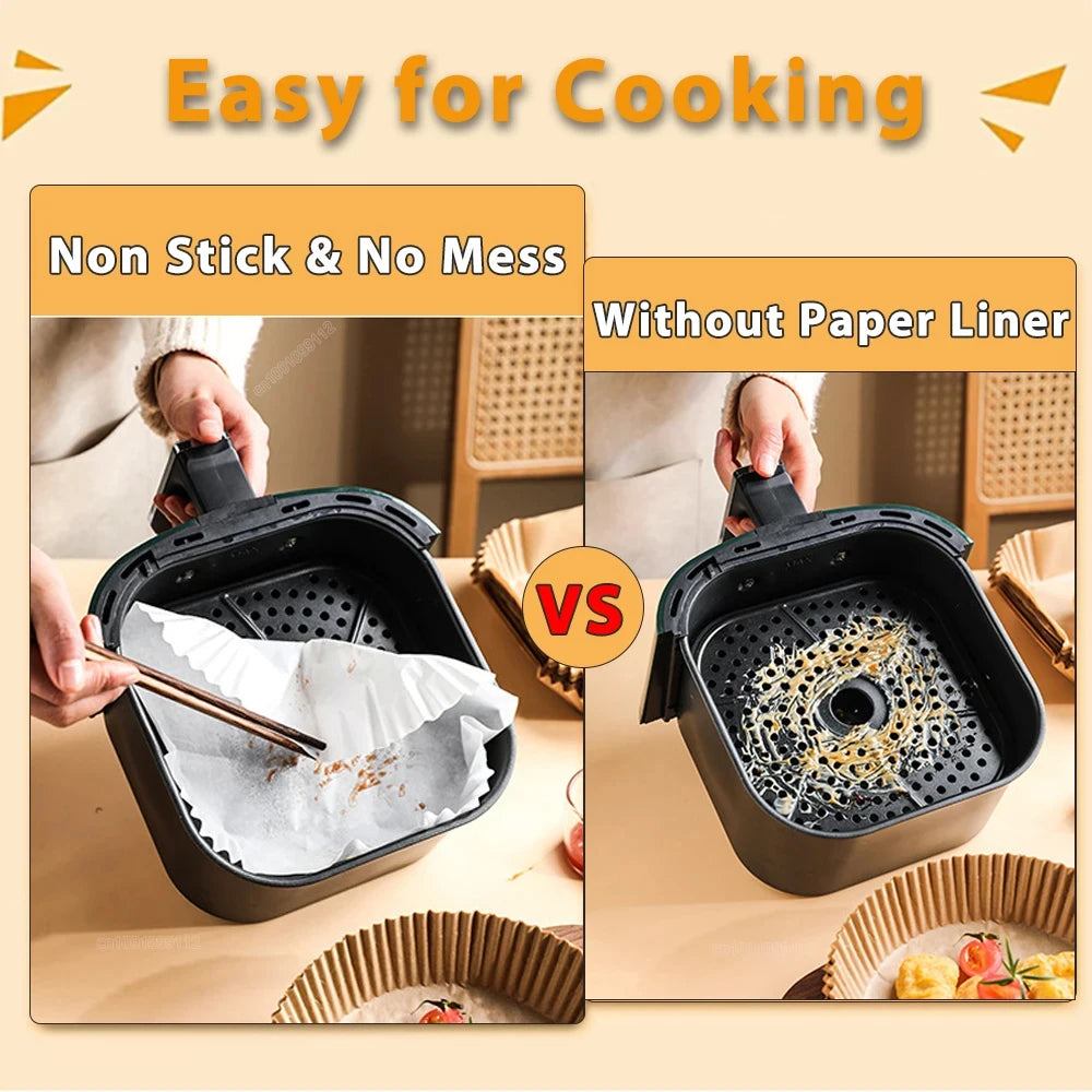 Air Fryer Liners 20cm — Non-Stick, Disposable Paper | UK Stock