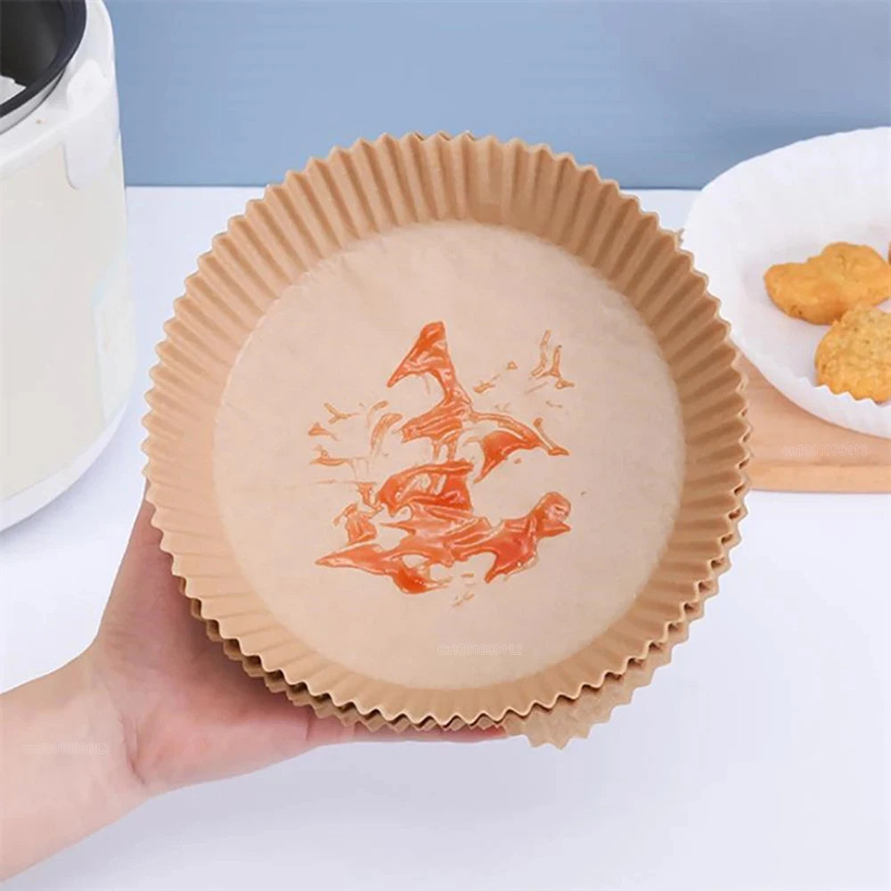 Air Fryer Liners 20cm — Non-Stick, Disposable Paper | UK Stock