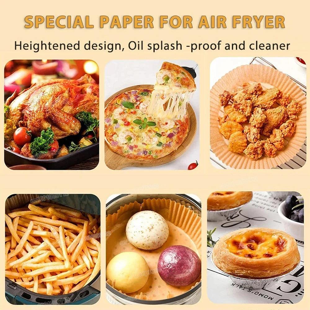 Air Fryer Liners 20cm — Non-Stick, Disposable Paper | UK Stock