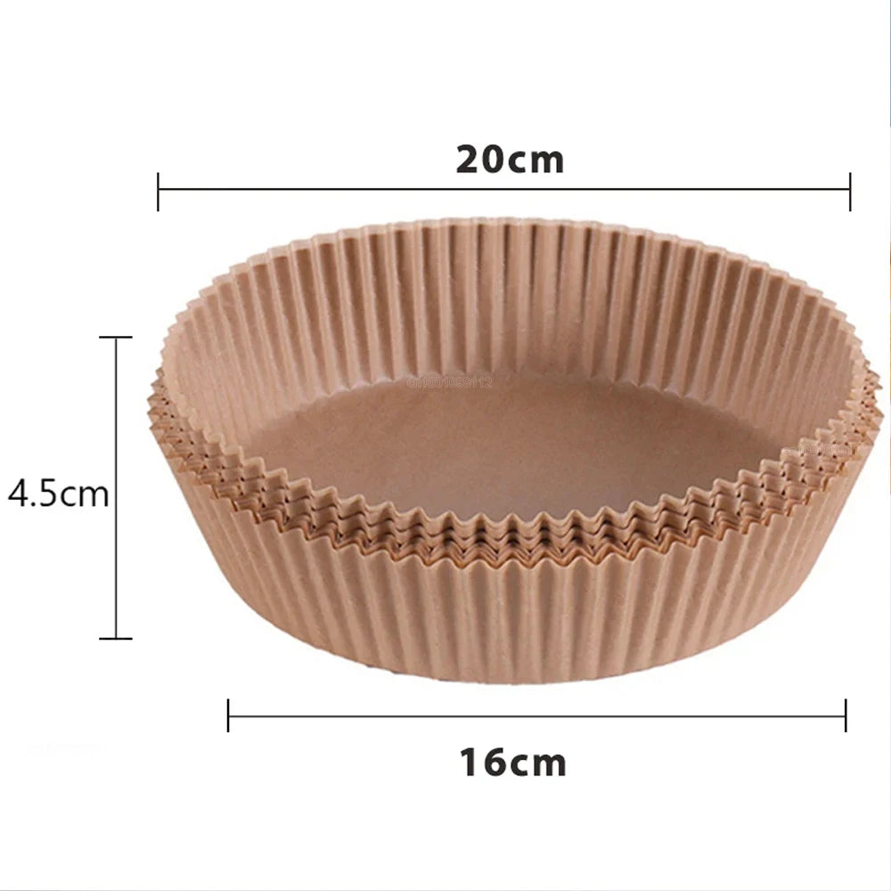 Air Fryer Liners 20cm — Non-Stick, Disposable Paper | UK Stock