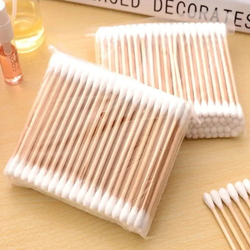 Bamboo Cotton Swabs — Eco-Friendly, 100/200 Pack | UK Stock