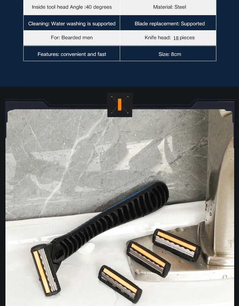 Men’s 3-Blade Razor — Premium Shaving System | UK Stock
