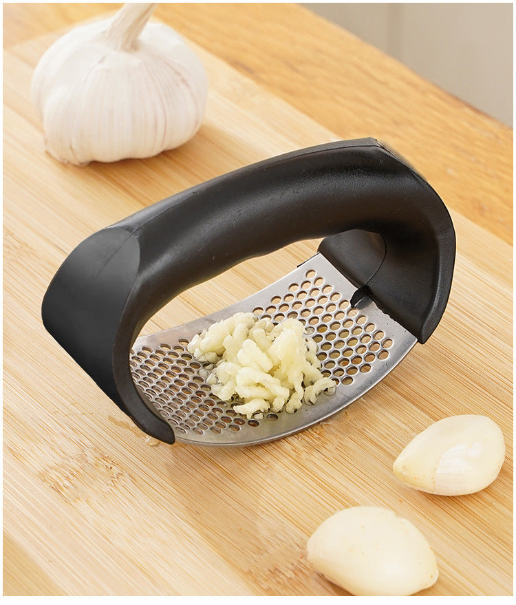 Stainless Steel Garlic Press & Crusher — Easy Squeeze | UK Stock
