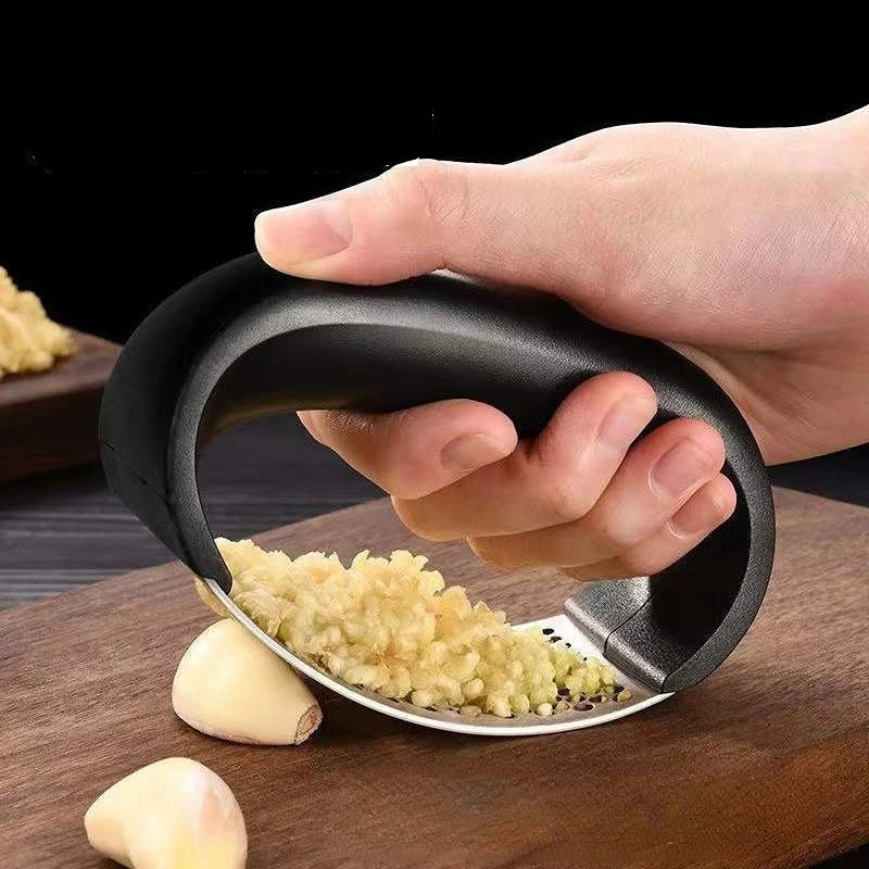 Stainless Steel Garlic Press & Crusher — Easy Squeeze | UK Stock