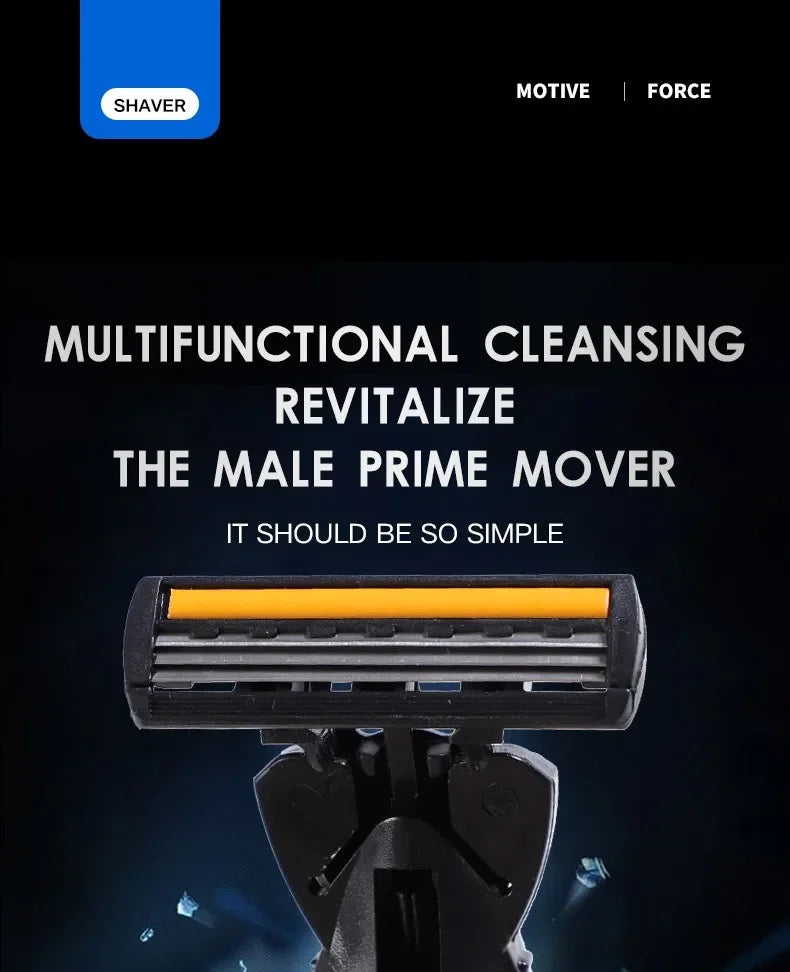 Men’s 3-Blade Razor — Premium Shaving System | UK Stock
