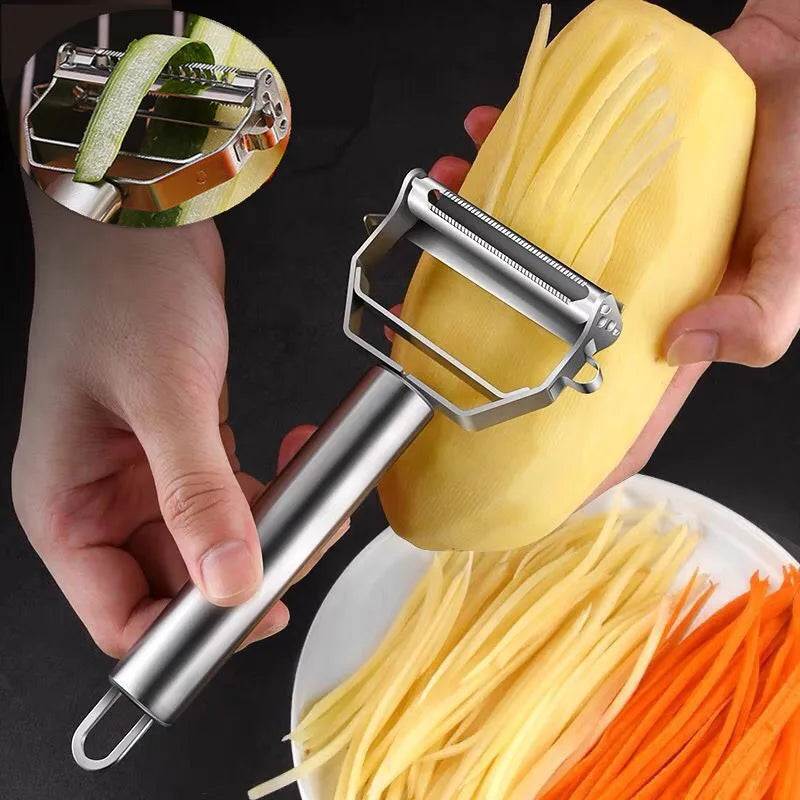 Stainless Steel Vegetable Peeler — 2-in-1 / 4-in-1 Multi-Function Tool | UK Stock